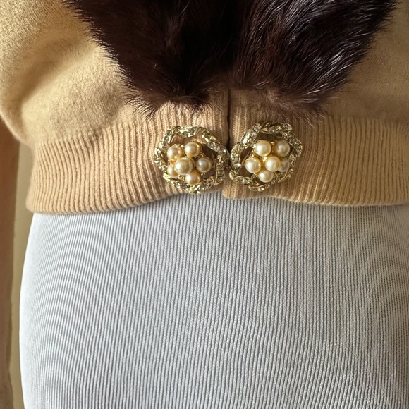 Bernard Altman cashmere/ 2 minks, sweater - Picture 2 of 12